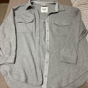 Grey waffle shirt